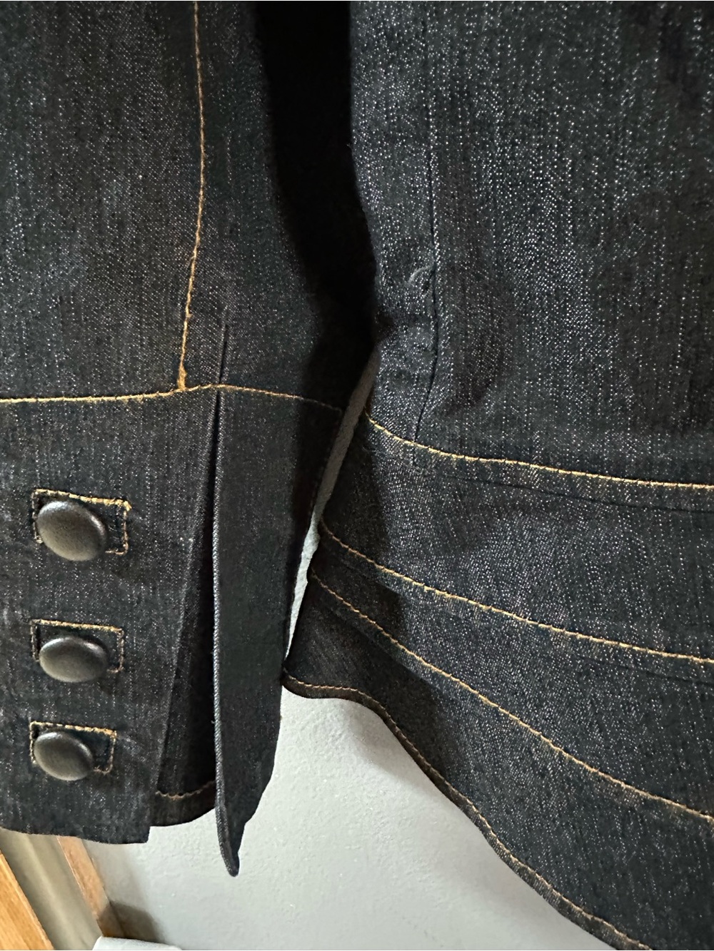 Bisou Bisou Structured Dark Denim Jacket - Picture 8 of 10